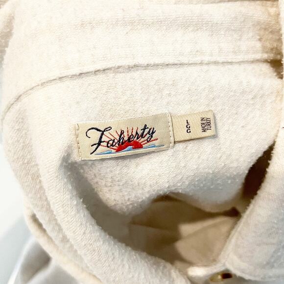 Faherty Legend Sweater Button Up Long Sleeve Shirt Cream Large - Picture 3 of 6